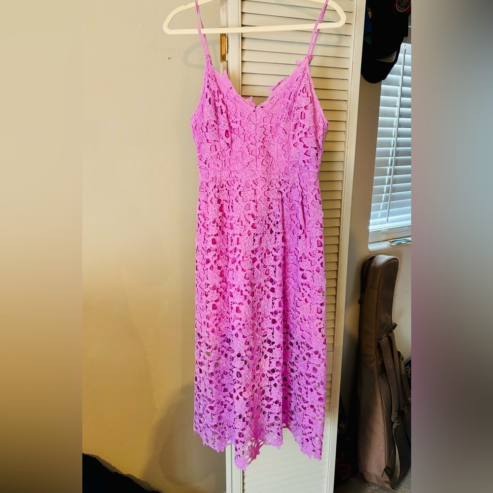 Astr Lilac Lace Dress